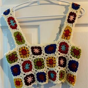 “Trendy Knit Crop Top – Flirty and Semi-Sheer”